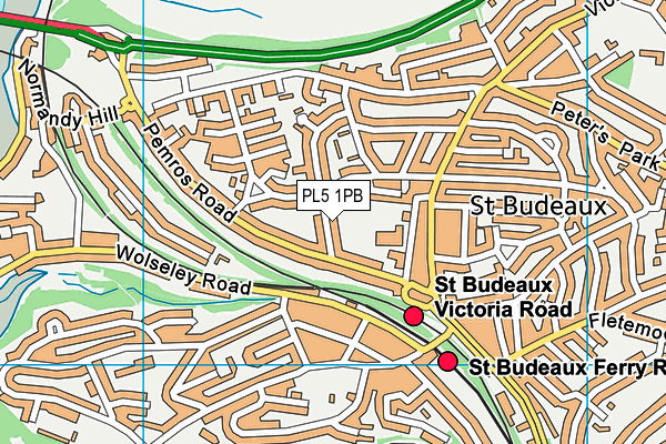 PL5 1PB map - OS VectorMap District (Ordnance Survey)