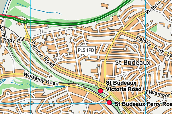 PL5 1PD map - OS VectorMap District (Ordnance Survey)