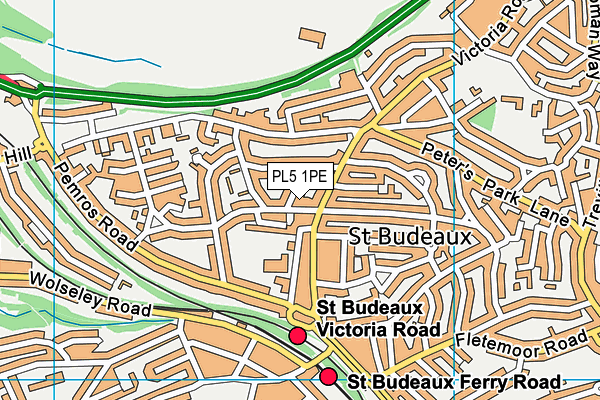 PL5 1PE map - OS VectorMap District (Ordnance Survey)