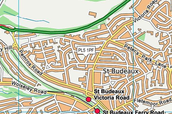 PL5 1PF map - OS VectorMap District (Ordnance Survey)