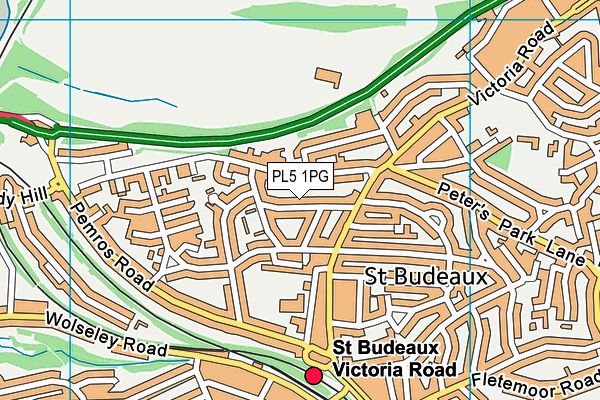 PL5 1PG map - OS VectorMap District (Ordnance Survey)