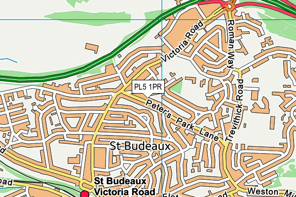 PL5 1PR map - OS VectorMap District (Ordnance Survey)