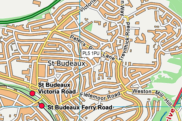 PL5 1PU map - OS VectorMap District (Ordnance Survey)