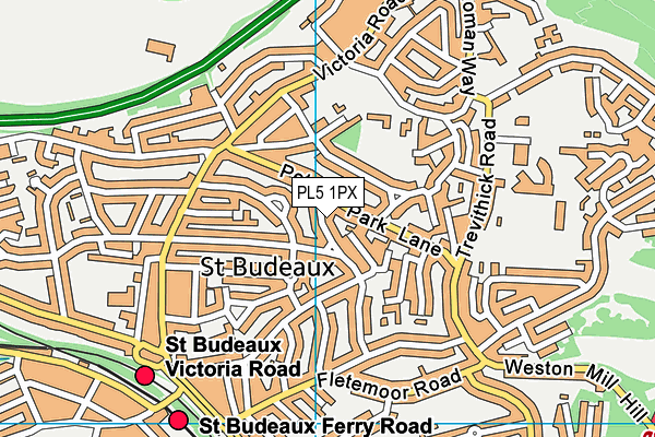 PL5 1PX map - OS VectorMap District (Ordnance Survey)