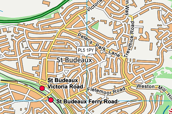 PL5 1PY map - OS VectorMap District (Ordnance Survey)