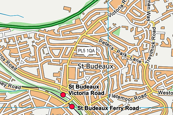 PL5 1QA map - OS VectorMap District (Ordnance Survey)