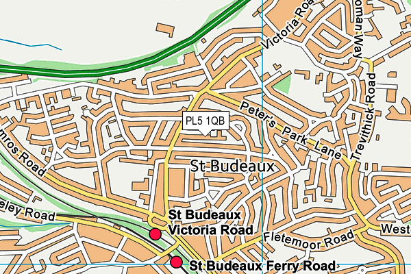 PL5 1QB map - OS VectorMap District (Ordnance Survey)