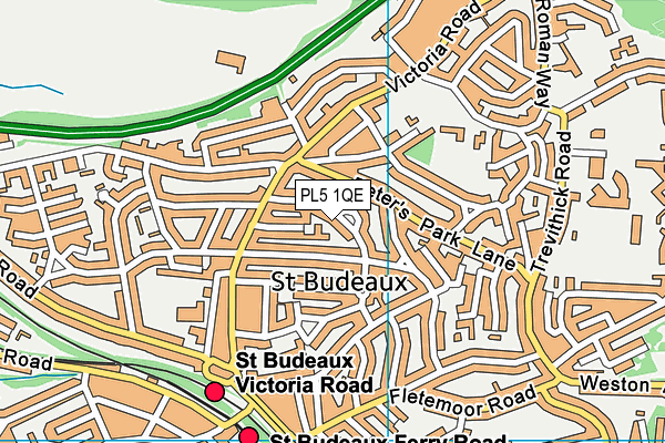 PL5 1QE map - OS VectorMap District (Ordnance Survey)