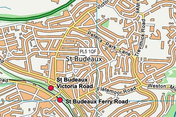 PL5 1QF map - OS VectorMap District (Ordnance Survey)