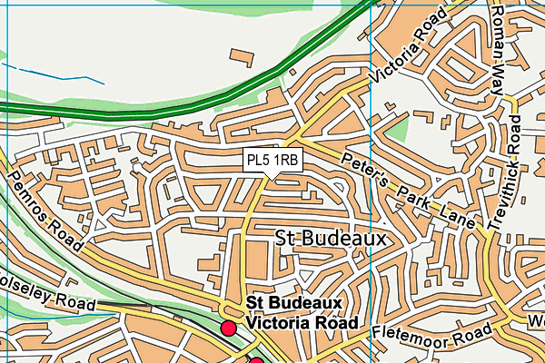 PL5 1RB map - OS VectorMap District (Ordnance Survey)