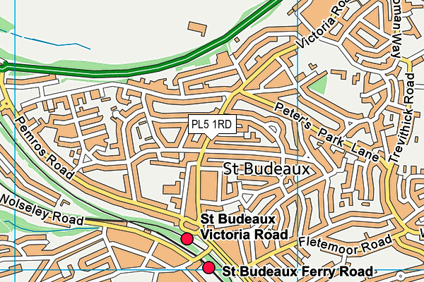 PL5 1RD map - OS VectorMap District (Ordnance Survey)