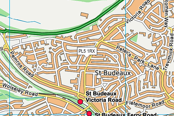 PL5 1RX map - OS VectorMap District (Ordnance Survey)