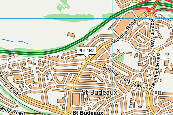 PL5 1RZ map - OS VectorMap District (Ordnance Survey)