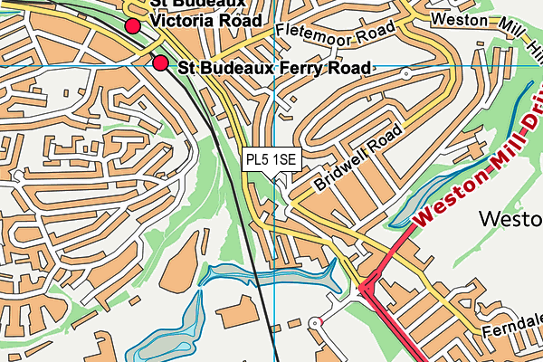 PL5 1SE map - OS VectorMap District (Ordnance Survey)