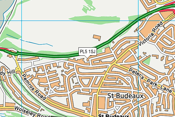PL5 1SJ map - OS VectorMap District (Ordnance Survey)