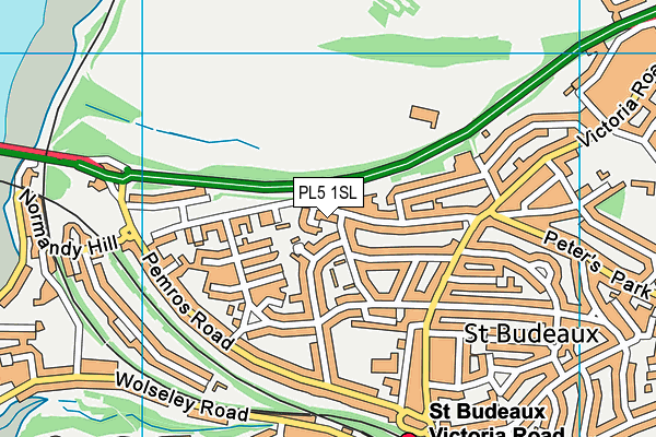 PL5 1SL map - OS VectorMap District (Ordnance Survey)