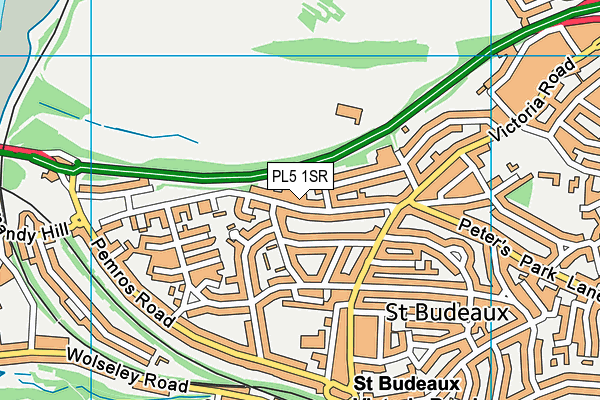 PL5 1SR map - OS VectorMap District (Ordnance Survey)