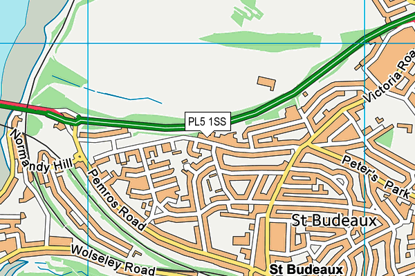 PL5 1SS map - OS VectorMap District (Ordnance Survey)