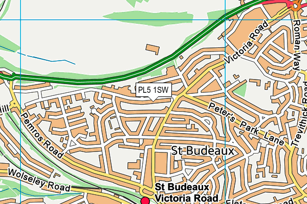PL5 1SW map - OS VectorMap District (Ordnance Survey)