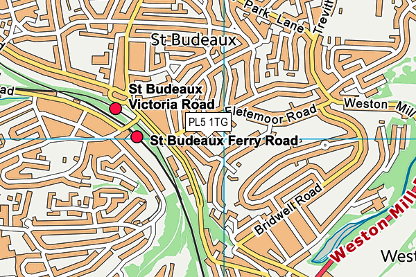 PL5 1TG map - OS VectorMap District (Ordnance Survey)