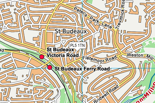 PL5 1TN map - OS VectorMap District (Ordnance Survey)