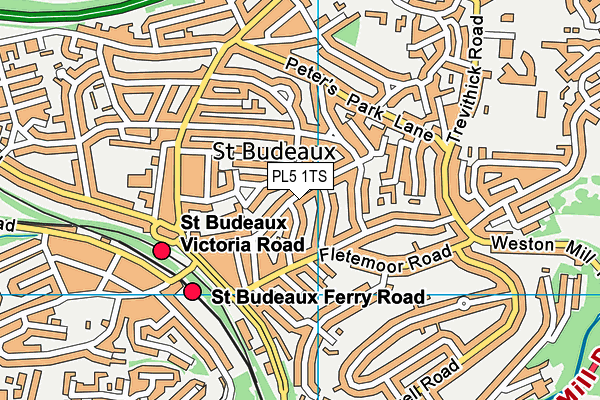 PL5 1TS map - OS VectorMap District (Ordnance Survey)