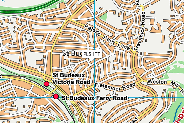 PL5 1TT map - OS VectorMap District (Ordnance Survey)