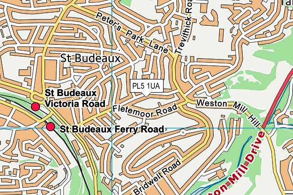 PL5 1UA map - OS VectorMap District (Ordnance Survey)