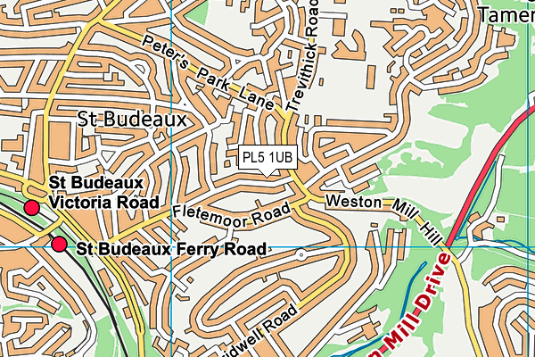PL5 1UB map - OS VectorMap District (Ordnance Survey)