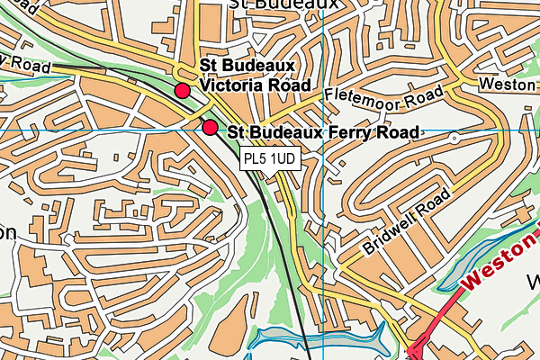 PL5 1UD map - OS VectorMap District (Ordnance Survey)