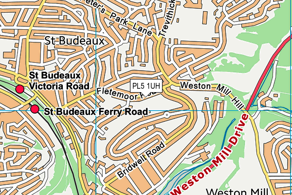 PL5 1UH map - OS VectorMap District (Ordnance Survey)