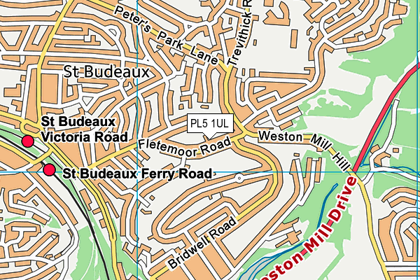 PL5 1UL map - OS VectorMap District (Ordnance Survey)