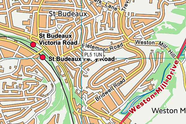 PL5 1UN map - OS VectorMap District (Ordnance Survey)