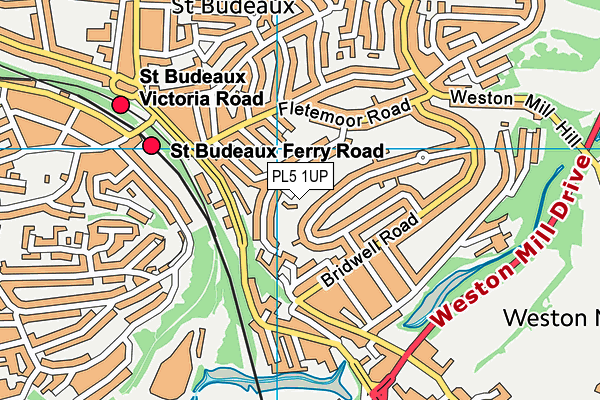 PL5 1UP map - OS VectorMap District (Ordnance Survey)