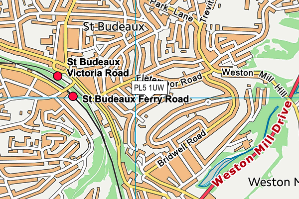 PL5 1UW map - OS VectorMap District (Ordnance Survey)