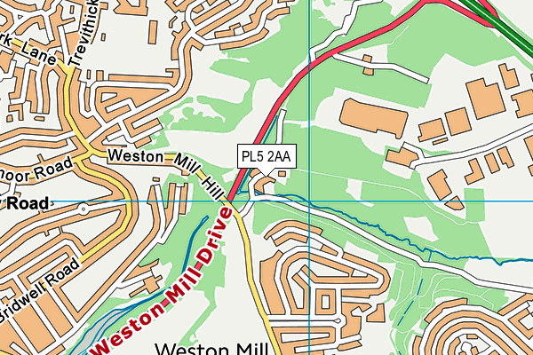 PL5 2AA map - OS VectorMap District (Ordnance Survey)