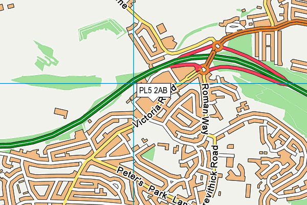PL5 2AB map - OS VectorMap District (Ordnance Survey)