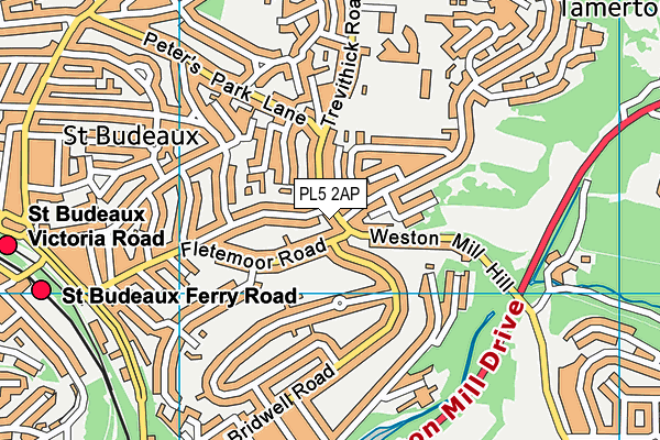 PL5 2AP map - OS VectorMap District (Ordnance Survey)