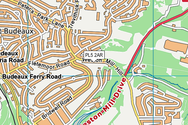 PL5 2AR map - OS VectorMap District (Ordnance Survey)