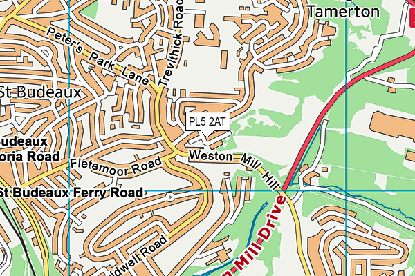 PL5 2AT map - OS VectorMap District (Ordnance Survey)