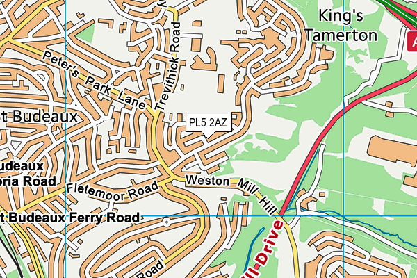 PL5 2AZ map - OS VectorMap District (Ordnance Survey)