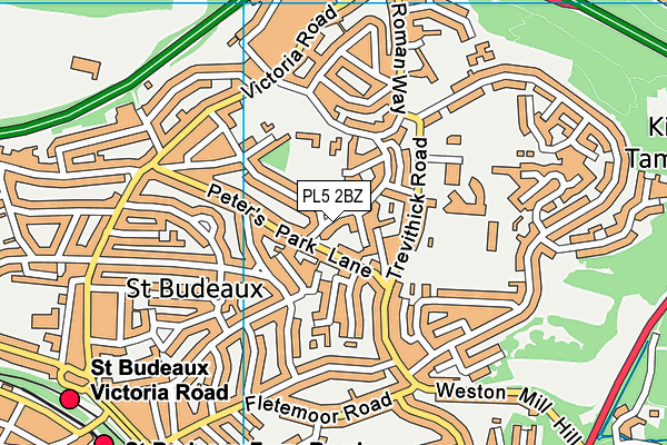 PL5 2BZ map - OS VectorMap District (Ordnance Survey)