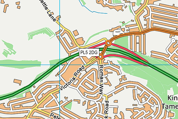 PL5 2DG map - OS VectorMap District (Ordnance Survey)