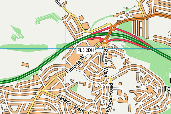 PL5 2DH map - OS VectorMap District (Ordnance Survey)