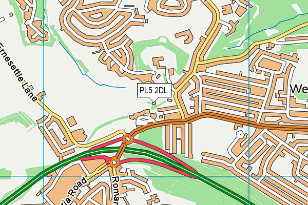 PL5 2DL map - OS VectorMap District (Ordnance Survey)