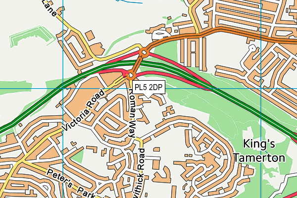 PL5 2DP map - OS VectorMap District (Ordnance Survey)