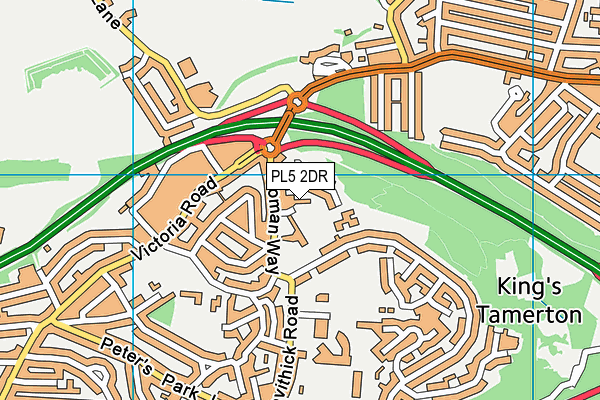 PL5 2DR map - OS VectorMap District (Ordnance Survey)