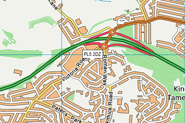 PL5 2DZ map - OS VectorMap District (Ordnance Survey)