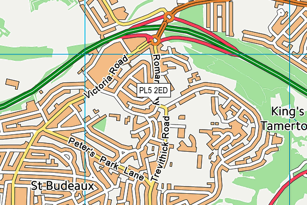 PL5 2ED map - OS VectorMap District (Ordnance Survey)