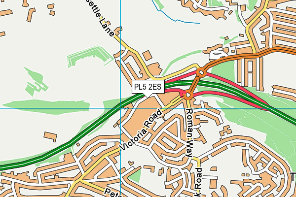 PL5 2ES map - OS VectorMap District (Ordnance Survey)